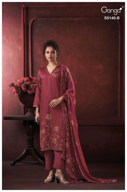 Ganga romina 5140 wholesale dress material market in kolkata